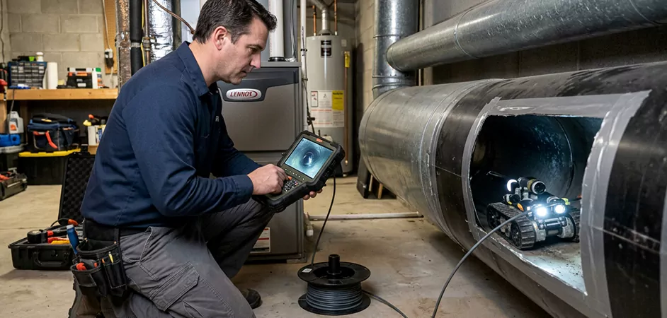 Robotic Duct Inspection in Garland, TX