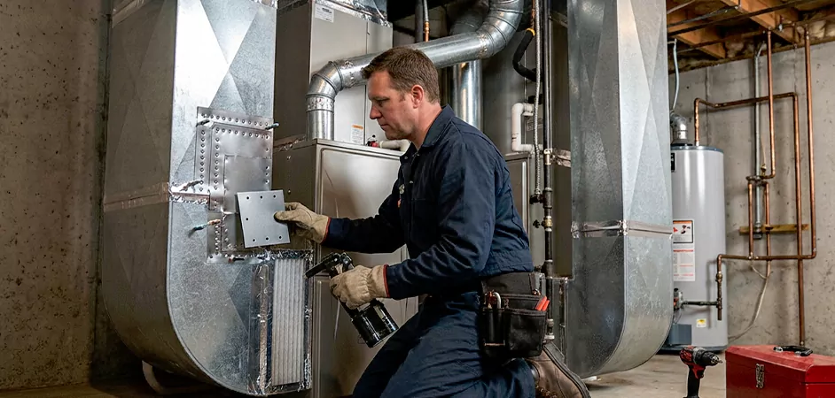 Supply and Return Plenum Repair in Garland