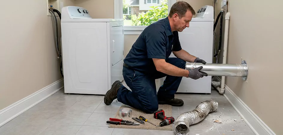 Dryer Vent Replacement in Garland