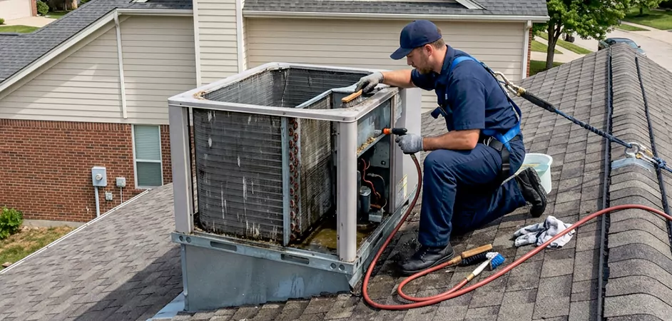 Rooftop Unit Cleaning in Garland