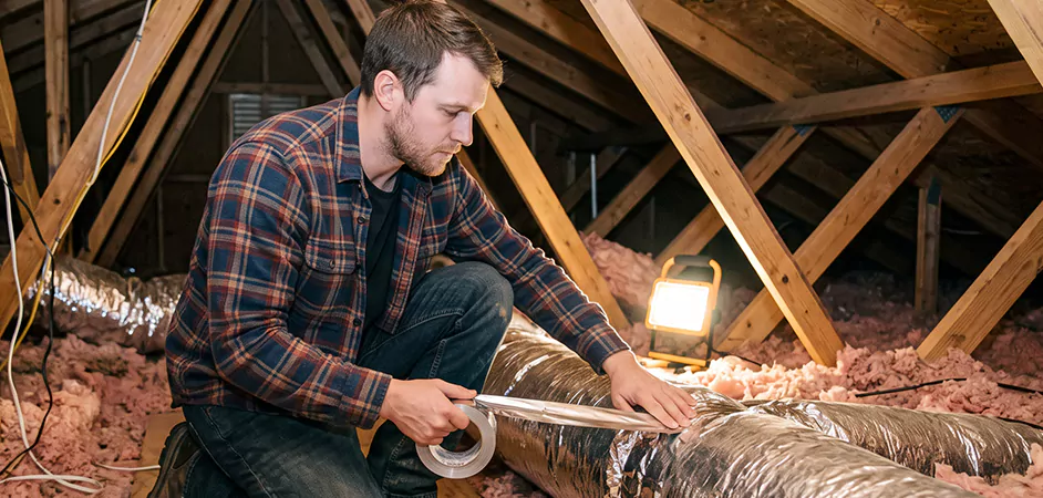 Attic Duct Sealing and Insulation in Garland