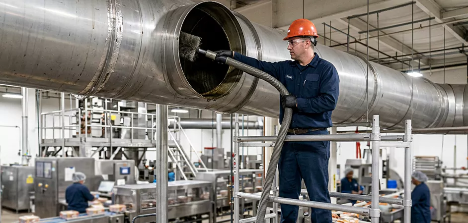Food Processing Facility Duct Cleaning in Garland