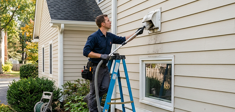 Exterior Vent Cap Cleaning in Garland